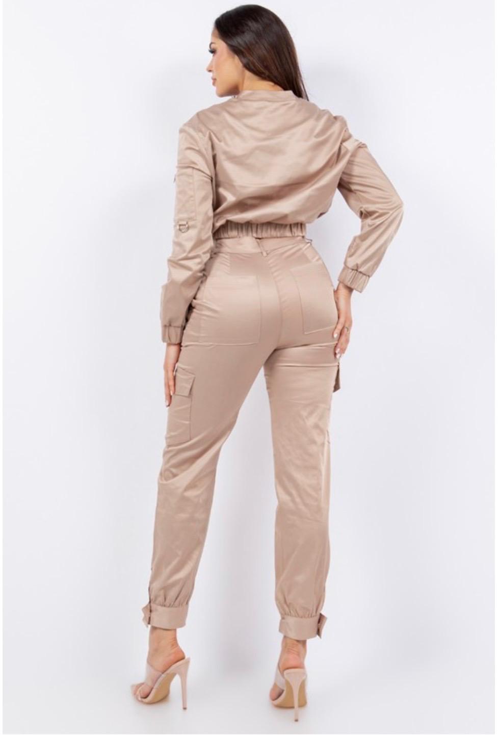 Champagne Luxe Satin Cargo Set