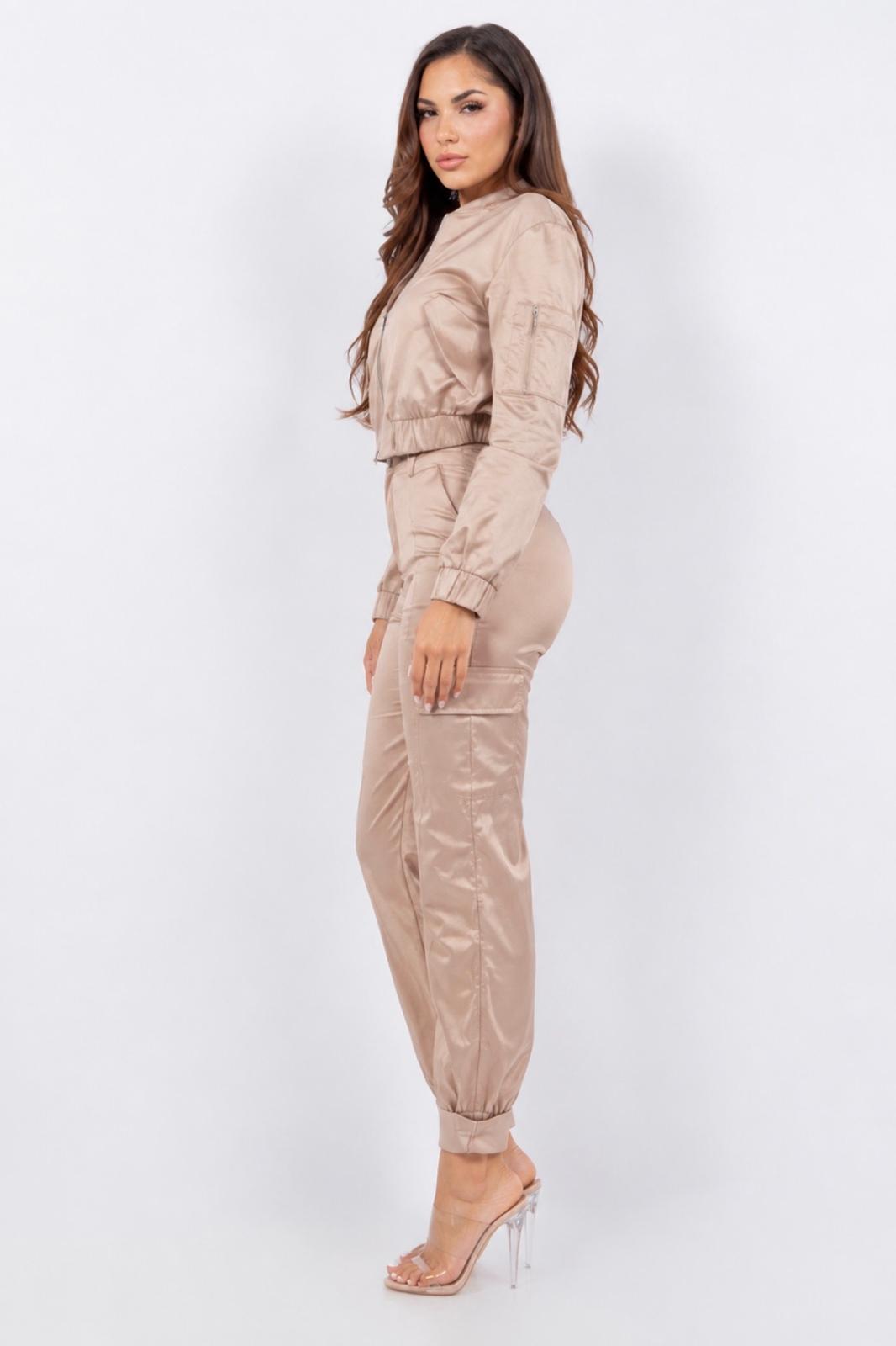 Champagne Luxe Satin Cargo Set