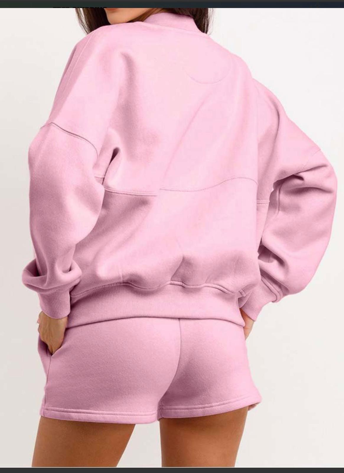 Thia Drawstring Solid Color Casual Pant Sets