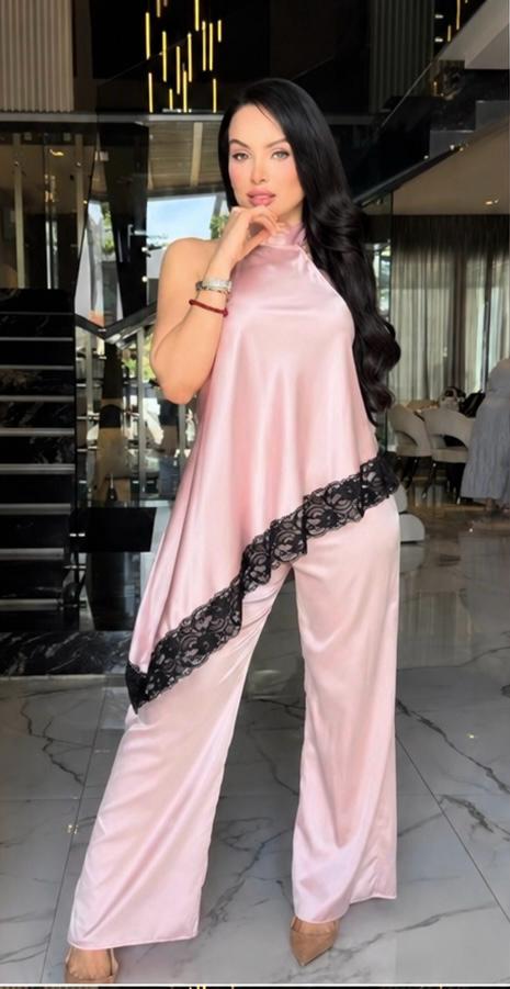 Elegance Lace-Accent Set pant