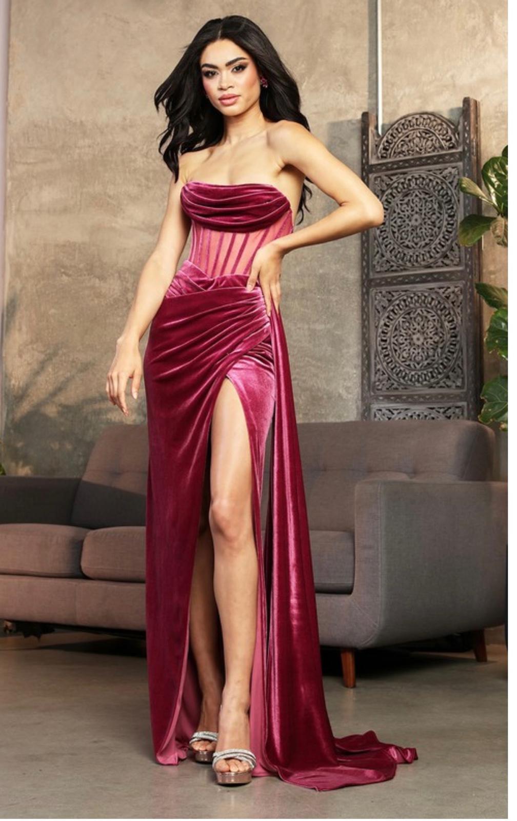 Golden Velvet Goddes Gown
