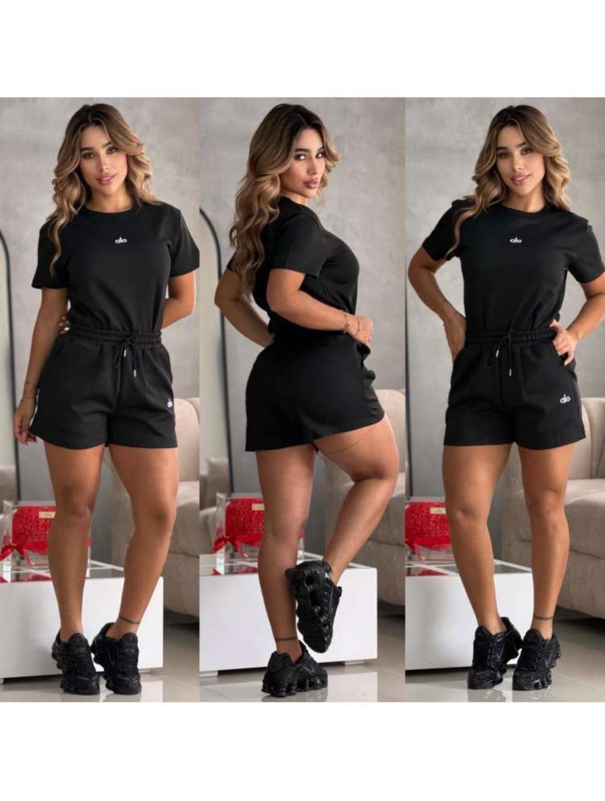 Women’s Premium White Two-Piece Lounge Set – Soft Casual T-Shirt &amp; Drawstring Shorts