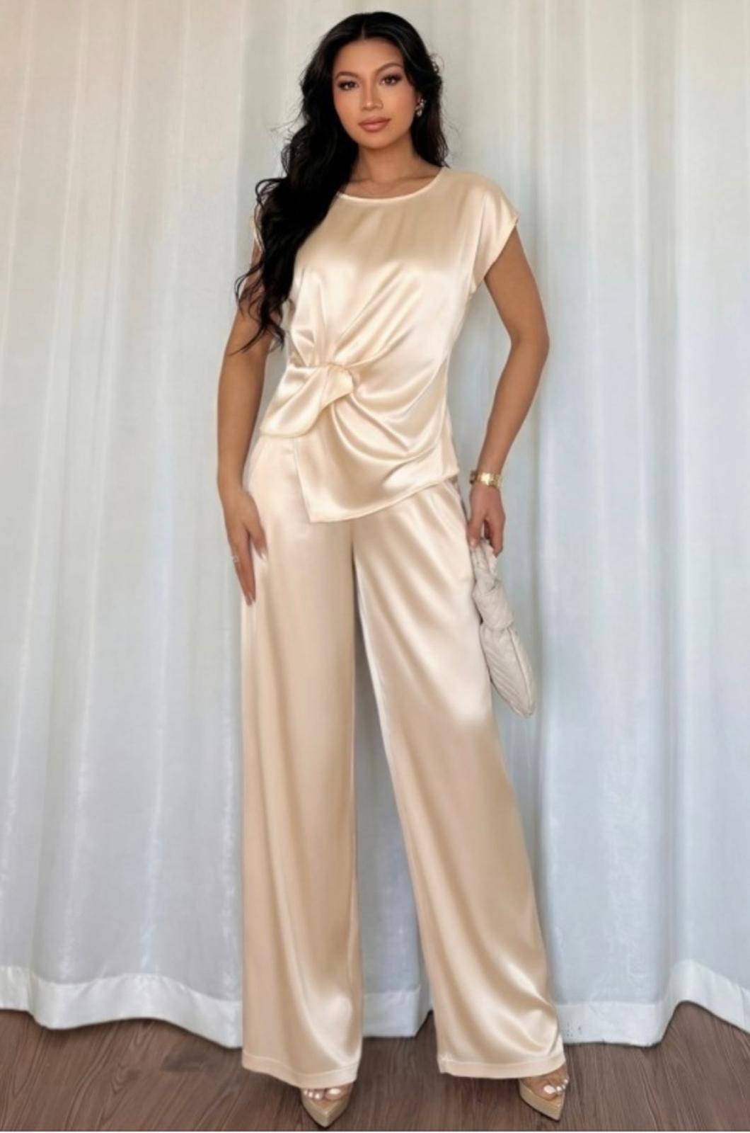 Champagne Satin elegance Two Sets