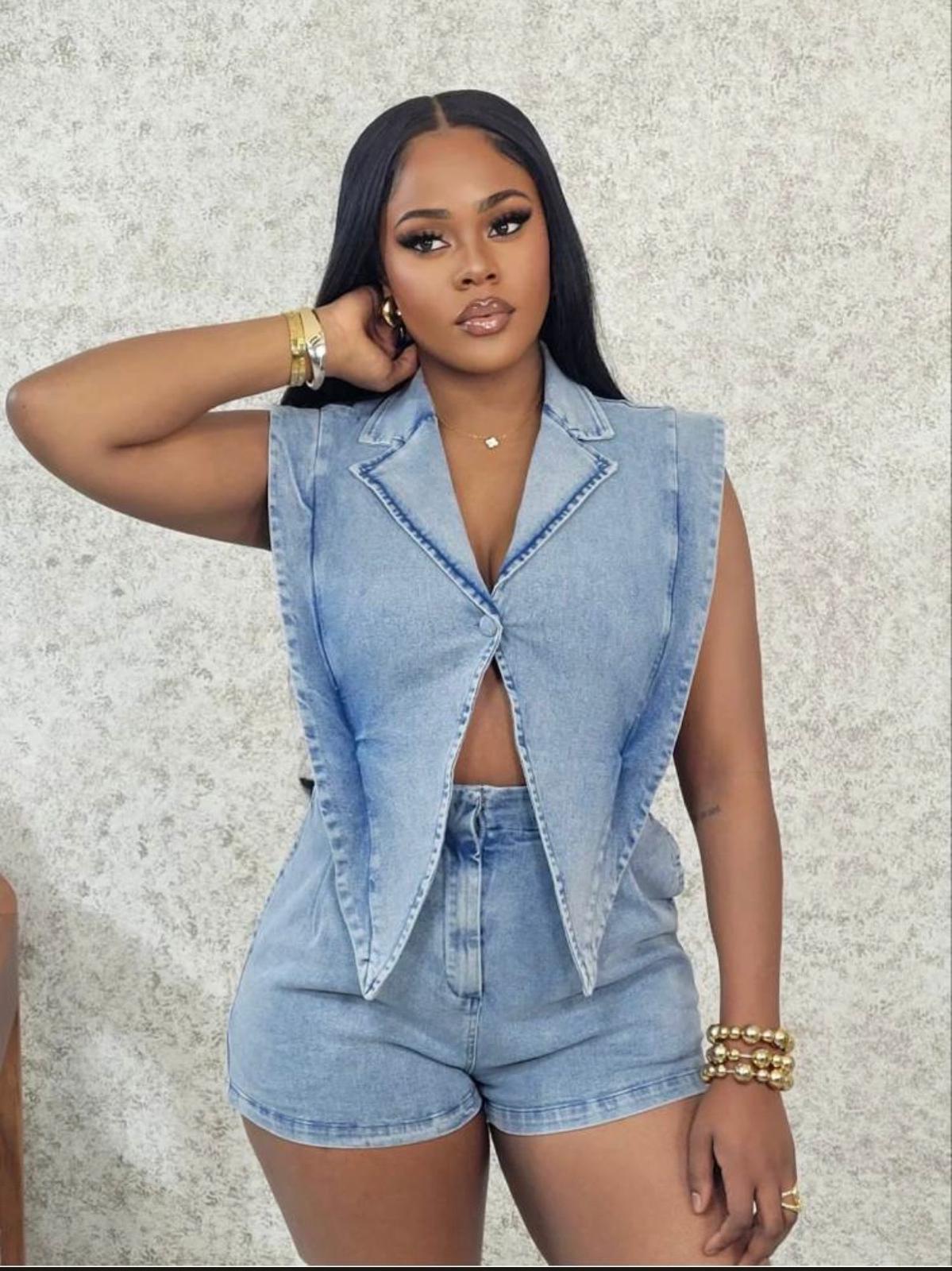 Demin Chic Romper