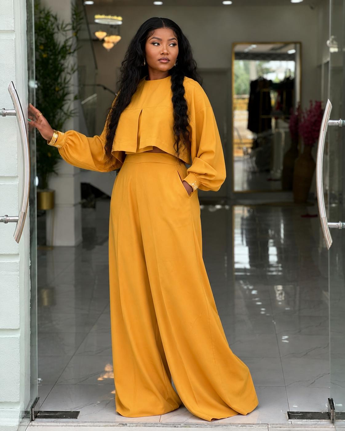 Golden Grace Palasso Set