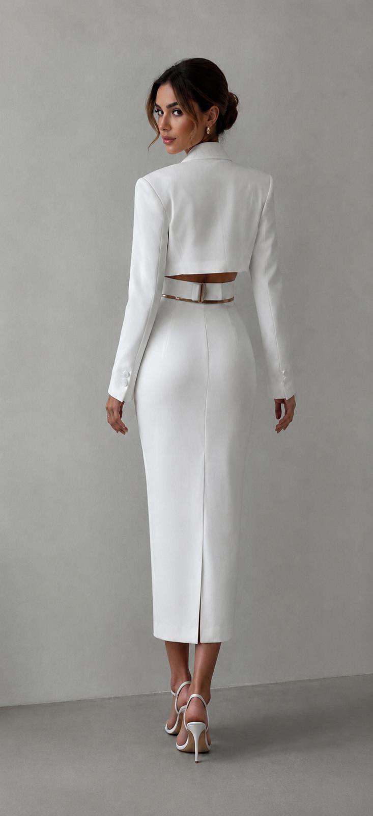 Elegante Ankle-Length Suit Dress