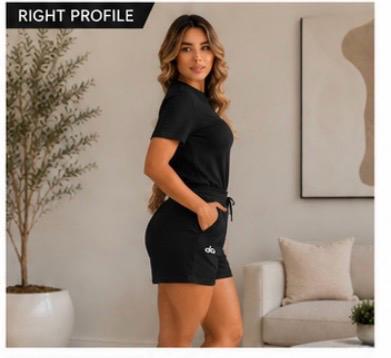 Women’s Premium White Two-Piece Lounge Set – Soft Casual T-Shirt &amp; Drawstring Shorts