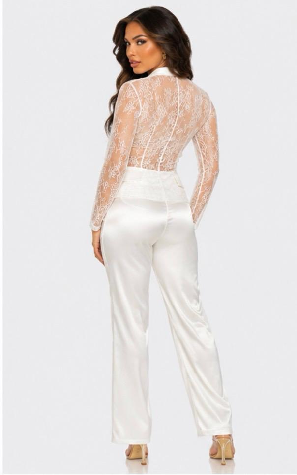 THIA Ivory Lace Elegance Pant Set
