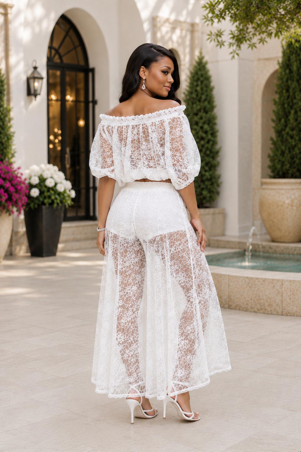 Thia Paris Lace Elegance Dress – White